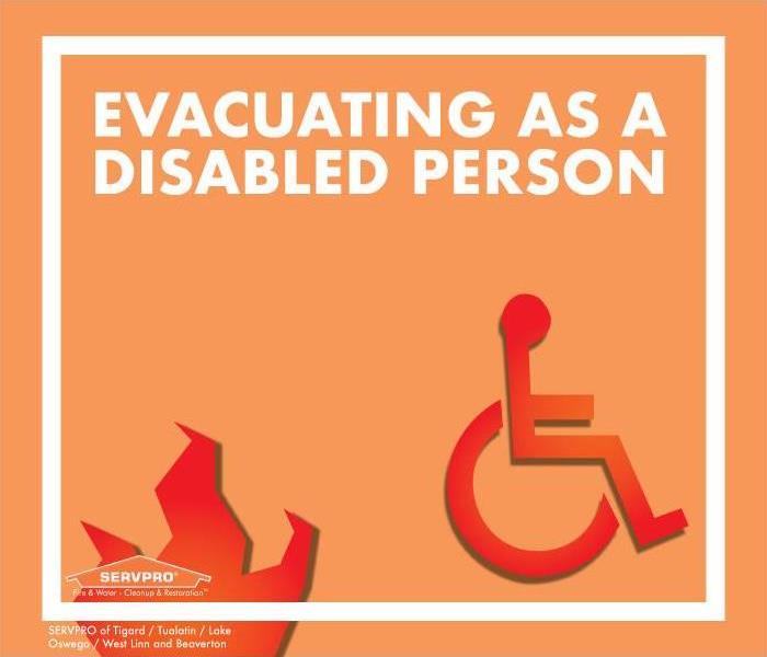 disability and fire icon with orange background